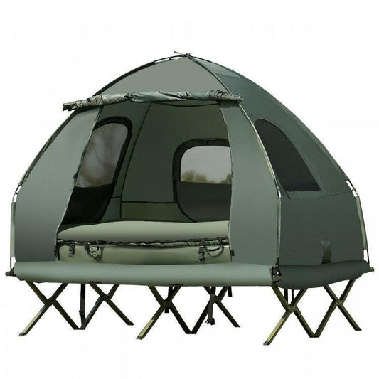 Camping Tent Cot 24761058 with Air Mattress and Sleeping Bag,2-Person Foldable Outdoor - YOURISHOP.COM