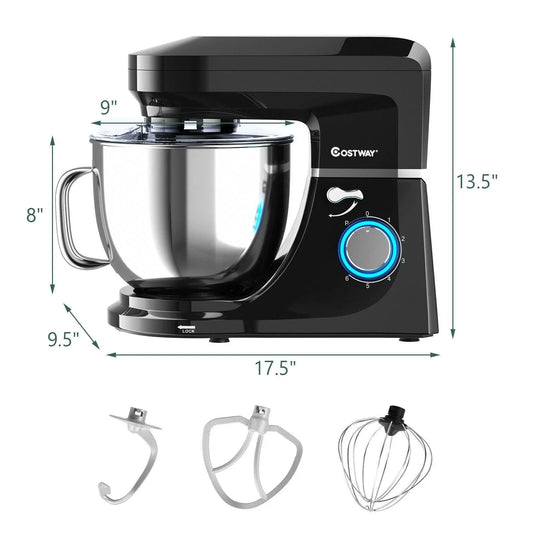 Costway Stand Mixer 96851023,7.5 QT Tilt-Head with Dough Hook Beater,6 Speed 660W - YOURISHOP.COM