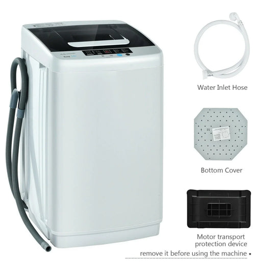 Portable Washing Machine EP24640US with Drain Pump,Full-Automatic Laundry Washer,9.9 lbs - YOURISHOP.COM