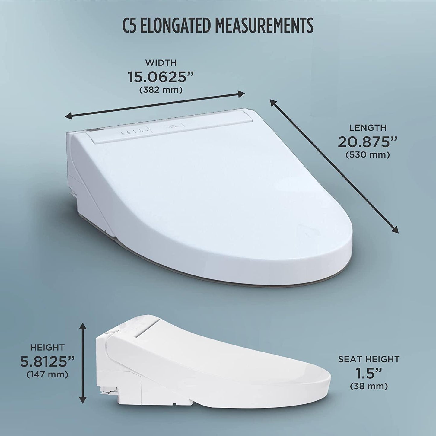 TOTO WASHLET C5 Bidet, Electronic Bidet Toilet Seat with PREMIST and EWATER+ - YOURISHOP.COM