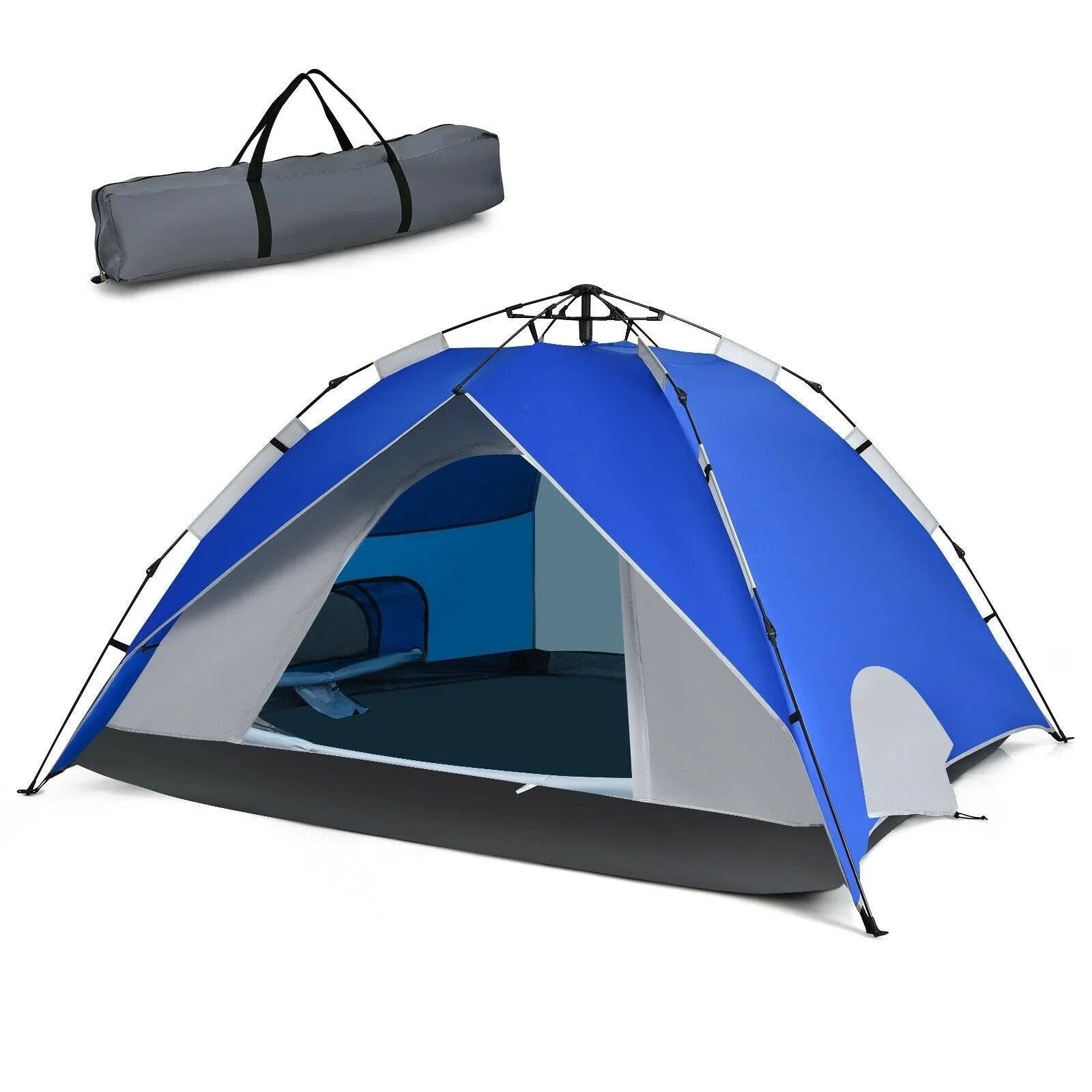single person pop up tent Waterproof Camping Tent GP11624,2-in-1 4 Person – YOURISHOP.COM