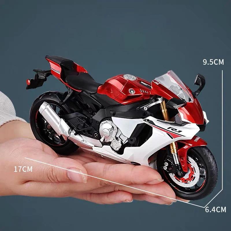 1:12 Yamaha YZF-R1 YZFR1 Racing Motorcycles Simulation Alloy Motorcycle Model Shock Absorbers Collection Toy Car Kid Gift - YOURISHOP.COM