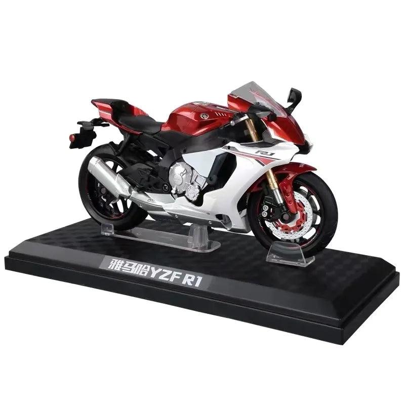1:12 Yamaha YZF-R1 YZFR1 Racing Motorcycles Simulation Alloy Motorcycle Model Shock Absorbers Collection Toy Car Kid Gift - YOURISHOP.COM