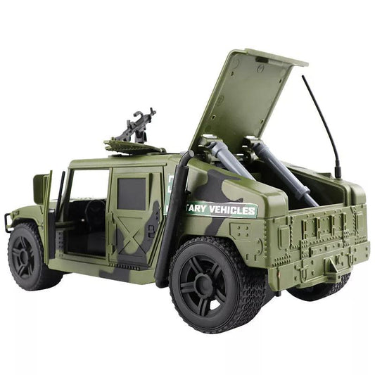 1:16 Simulation of Inertial military Armored vehicle plastic vehicle Model Car Pull Back Flashing Musical Diecast Kid's Toys - YOURISHOP.COM