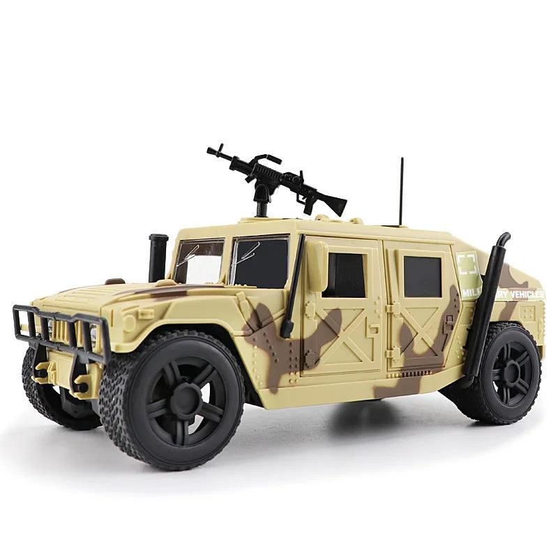 1:16 Simulation of Inertial military Armored vehicle plastic vehicle Model Car Pull Back Flashing Musical Diecast Kid's Toys - YOURISHOP.COM