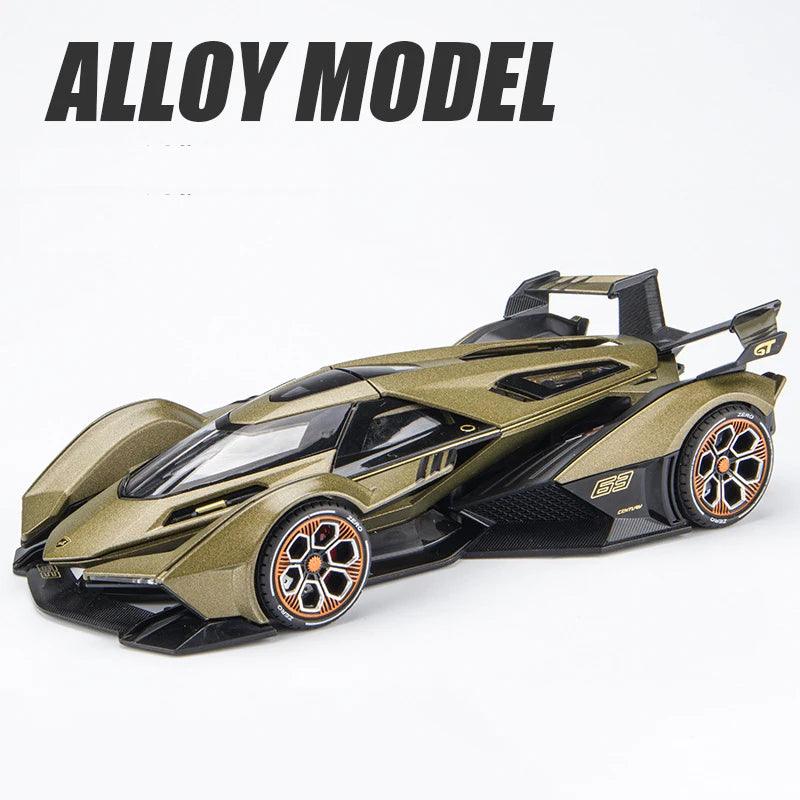 1:22 Lambos Vision Gran Turismo V12 GT Alloy Model Diecast Sound Super Racing Lifting Tail Hot Car Wheel For Children Gifts - YOURISHOP.COM