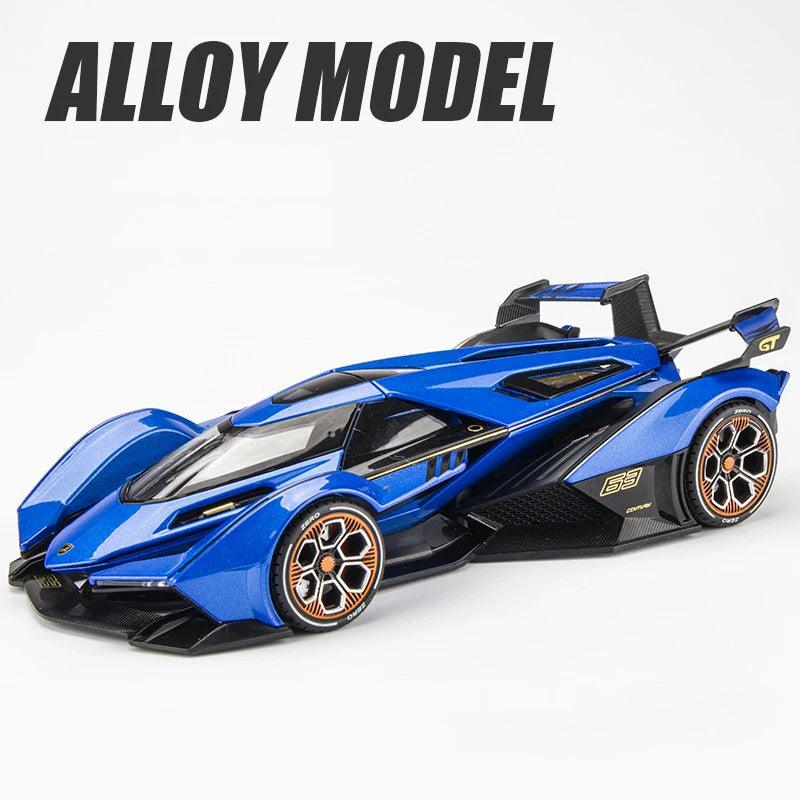 1:22 Lambos Vision Gran Turismo V12 GT Alloy Model Diecast Sound Super Racing Lifting Tail Hot Car Wheel For Children Gifts - YOURISHOP.COM