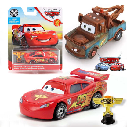 1:55 Disney Car Pixar Cars 2 3 Toy Lightning McQueen Mater Sheriff Alloy Metal Model Car Metal Toys Vehicles Boy Children Gifts - YOURISHOP.COM