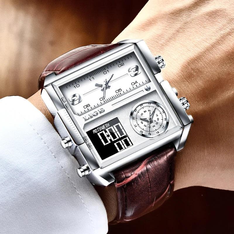 2023 LIGE Sports Watch Men Top Luxury Brand Waterproof Wristwatch Men Quartz Analog Military Digital Watches Relogio Masculino - YOURISHOP.COM