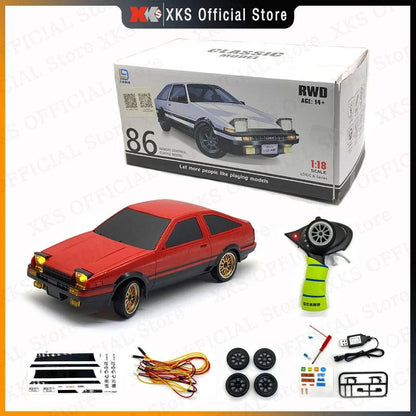 2023 New 1/18 Mini RC Car AE86 Model 2.4Ghz Remote Control RWD On-Road LED Light Drift Racing Electric Toy Car Gift for Children - YOURISHOP.COM