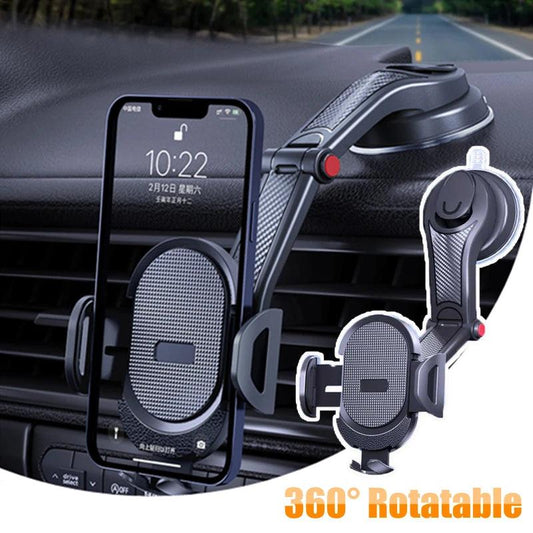 2023 NEW Luxury Universal Sucker Car Phone Holder Stander in Car 360° Windshield Car Dashboard Mobile Cell Phone Support Bracket - YOURISHOP.COM