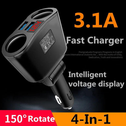 3.1A Dual USB Car Charger 2 Port LCD Display 12-24V Cigarette Socket Lighter Fast Car Charger Power Adapter Car Styling - YOURISHOP.COM