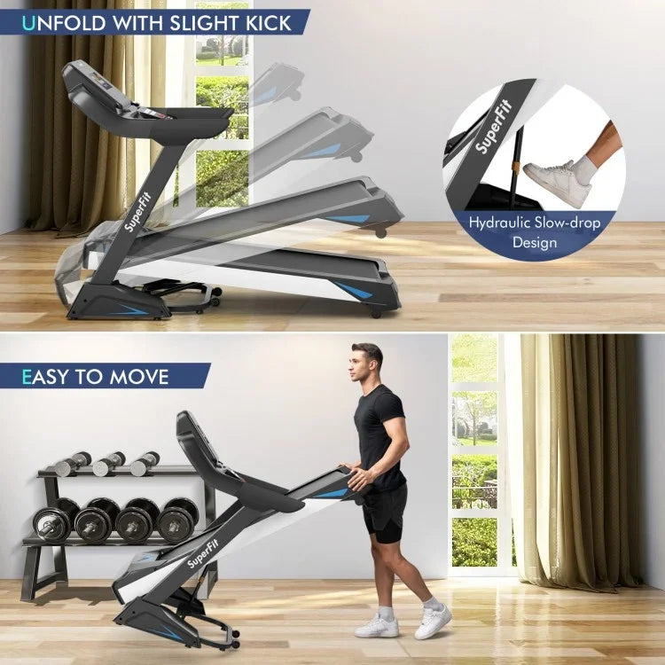 4.75 HP Treadmill with APP and Auto Incline for Home and Apartment - YOURISHOP.COM