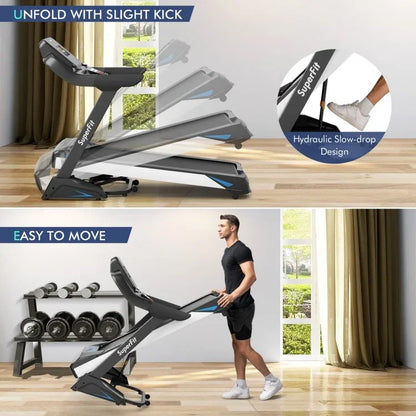 4.75 HP Treadmill with APP and Auto Incline for Home and Apartment - YOURISHOP.COM