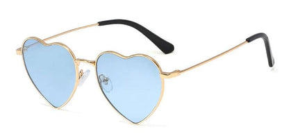 45941 Heart Heart-Shaped Polarized Sunglasses Decorative Vintage Women's High Quality Metal Shades Uv400 - YOURISHOP.COM