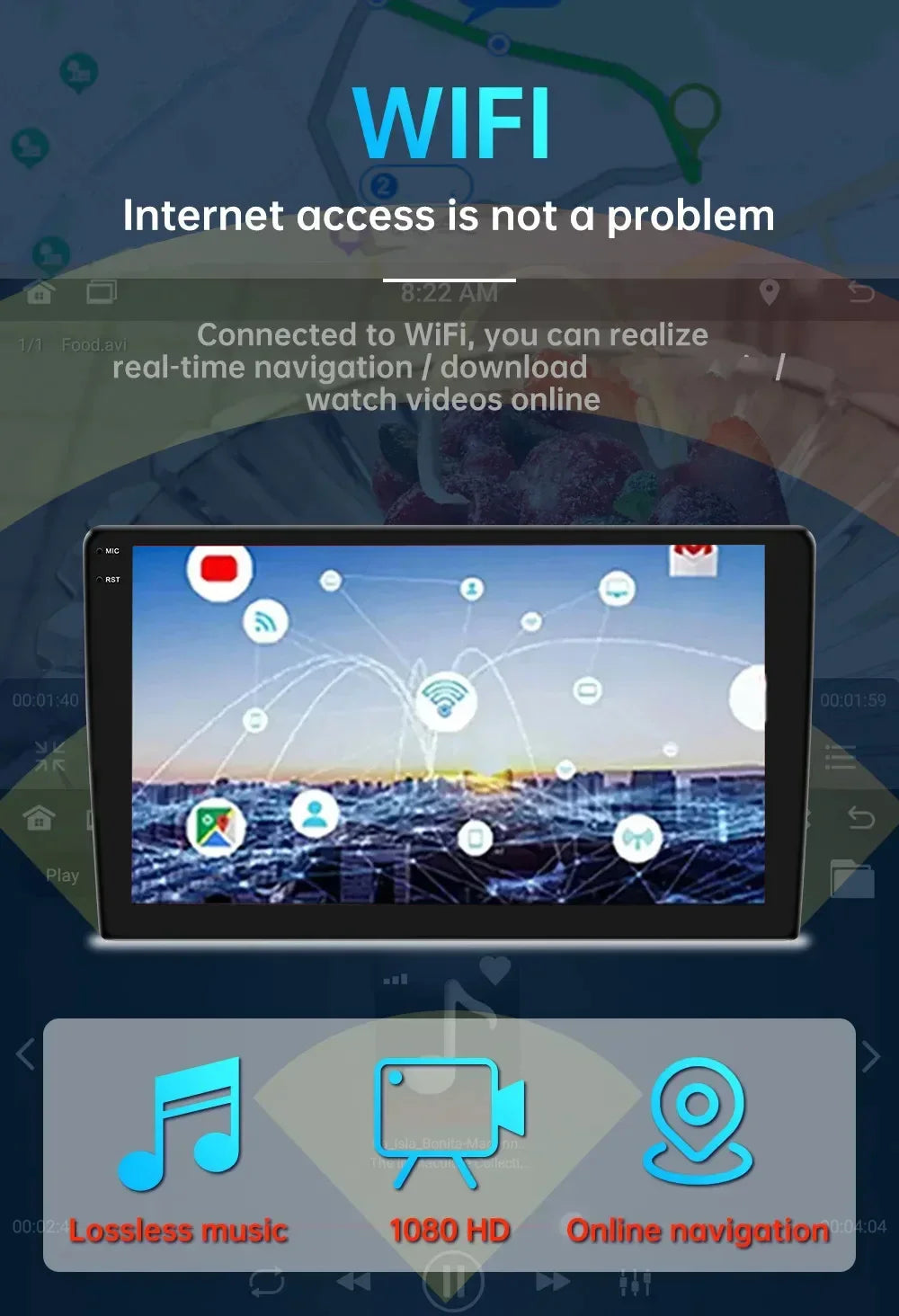 4G 64G Android13 2 Din Car Radio Carplay Android Auto 9“ Universal Multimedia Player DSP RDS AHD GPS WIFI Auto Radio - YOURISHOP.COM