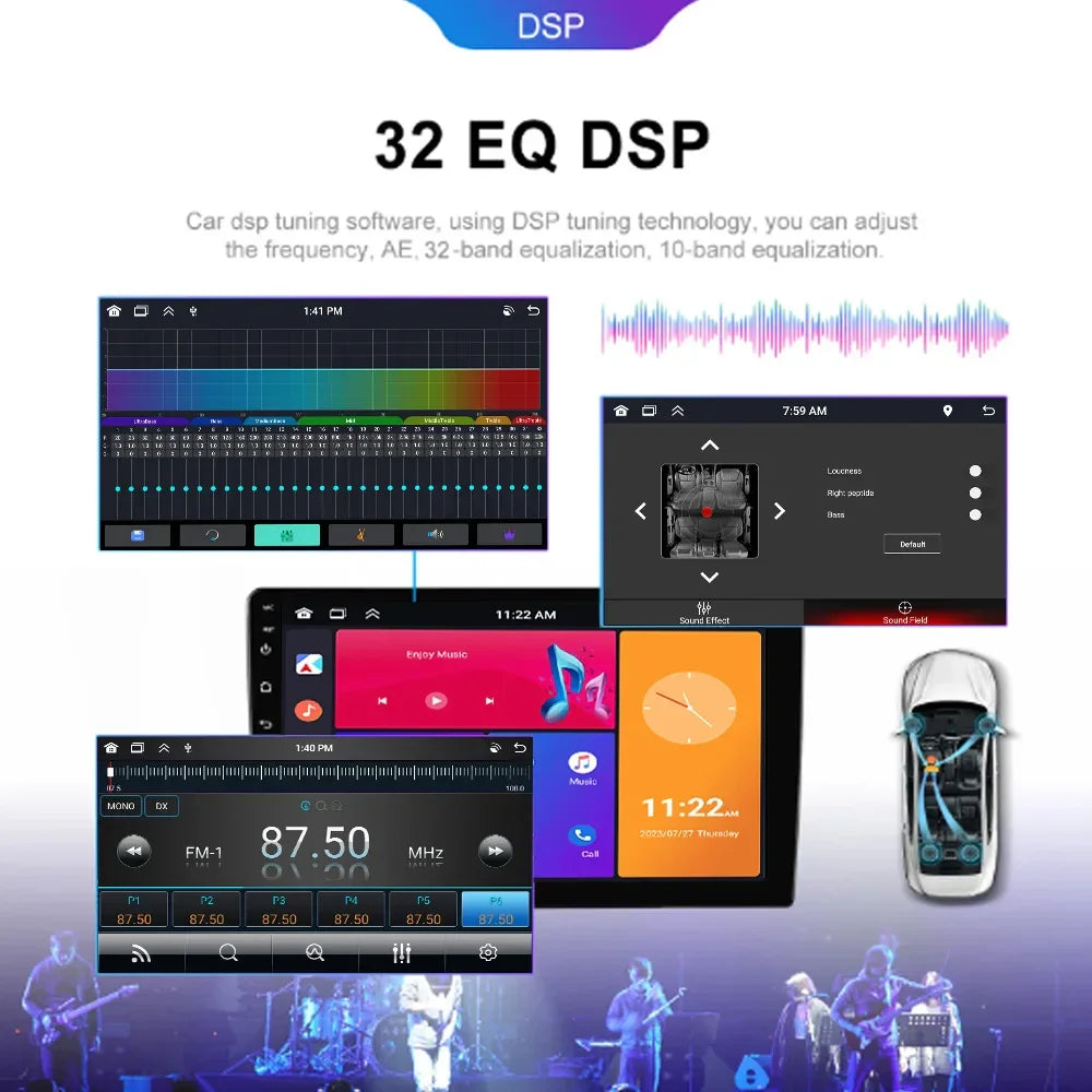 4G 64G Android13 2 Din Car Radio Carplay Android Auto 9“ Universal Multimedia Player DSP RDS AHD GPS WIFI Auto Radio - YOURISHOP.COM