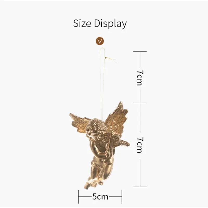 6pcs Xmas Gold Silver Angel Pendant 2023 Christmas Party Decoration Christmas Tree Decorations Hanging Ornaments New Year Gifts - YOURISHOP.COM
