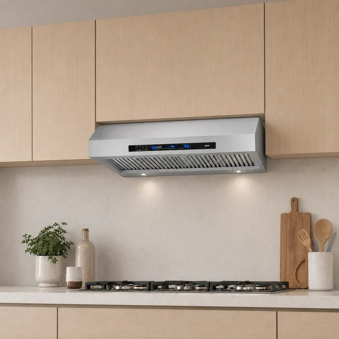 Vesta Buffalo Under Cabinet Smart Range Hood | 1000 CFM Ultra-Powerful Suction | Smart Motion Gesture & Touch Controls | Commercial Baffle Filters