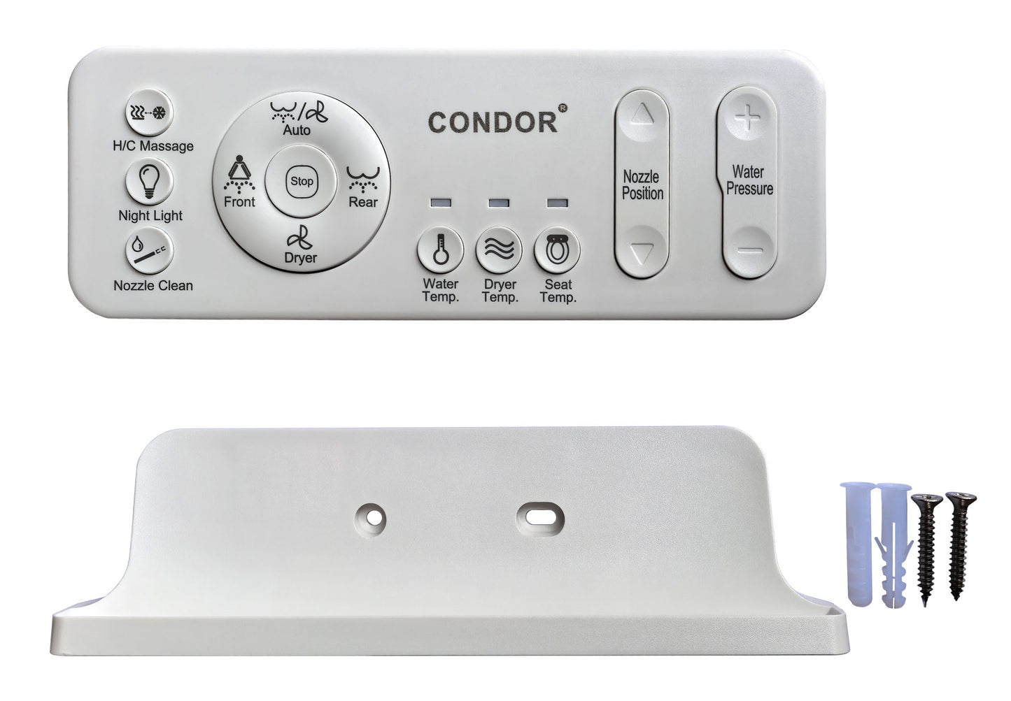 Condor C-FIM535: Instant heating smart toilet seat, convenient remote control, easy to install, elongated size