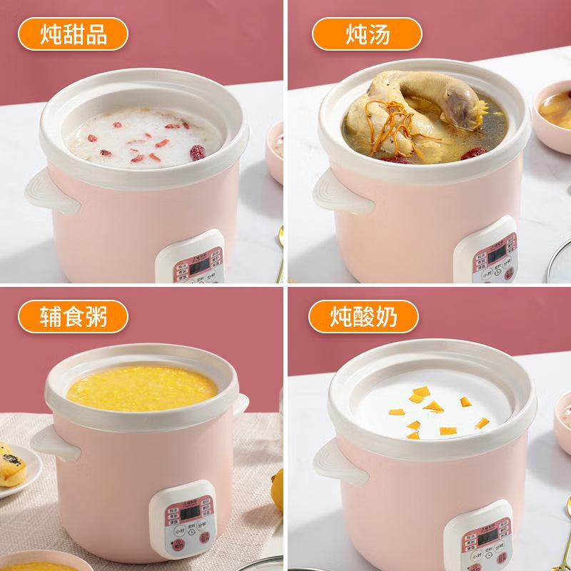 Piggy DDG-D15AW： Mini Rice Cooker | 3 Cups | Multiple Functions | Ceramic Inner Pot