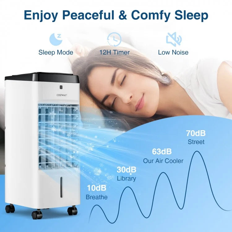 Costway 3-in-1 Evaporative Air Cooler | 4 Modes &amp; 3 Speeds | Remote Control | Compact Portable Fan