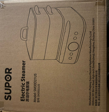 Cuit Vapeur Électrique Intelligent Supor SM30D21US | Grande Capacité à 2 Niveaux | Technologie Vapeur Rapide | Préréglage 24H