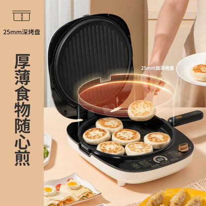 Liren Electric Baking Pan LR-3027S, a timer frying machine, deep pancake pan, pancake pan, barbecue pan, sandwich breakfast machine