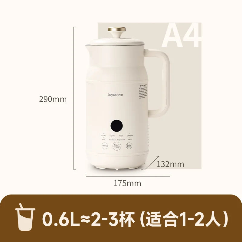 Mini-blender haute vitesse Joydeem PBJ-A60 | Machine à lait de soja compacte 600 mL | Intérieur en acier inoxydable 316L | 120 V