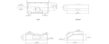 Dimensions of Vesta Albany Range Hood