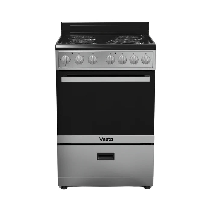 Vesta North Dakota 24 英寸银色4眼电炉头 | YOURISHOP