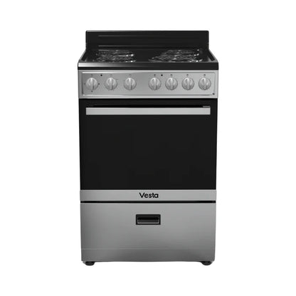 Vesta North Dakota 24 英寸银色4眼电炉头 | YOURISHOP