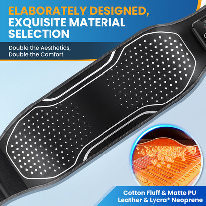 CET HLX1205: Air Bladder Squeeze Waist Massager with Touch Screen Controller Heating Vibration