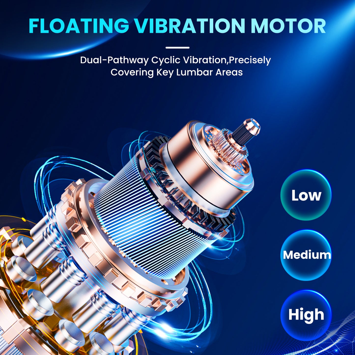 CET HLX1205: Air Bladder Squeeze Waist Massager with Touch Screen Controller Heating Vibration