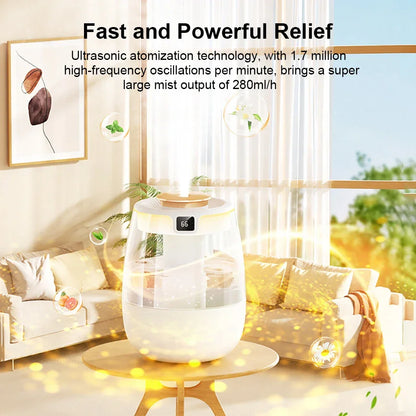 Air Humidifier 1300ML Aroma Humidifier Double Spray Port Essential Oil Diffuser USB Water Humidifier with Light for Home Office - YOURISHOP.COM