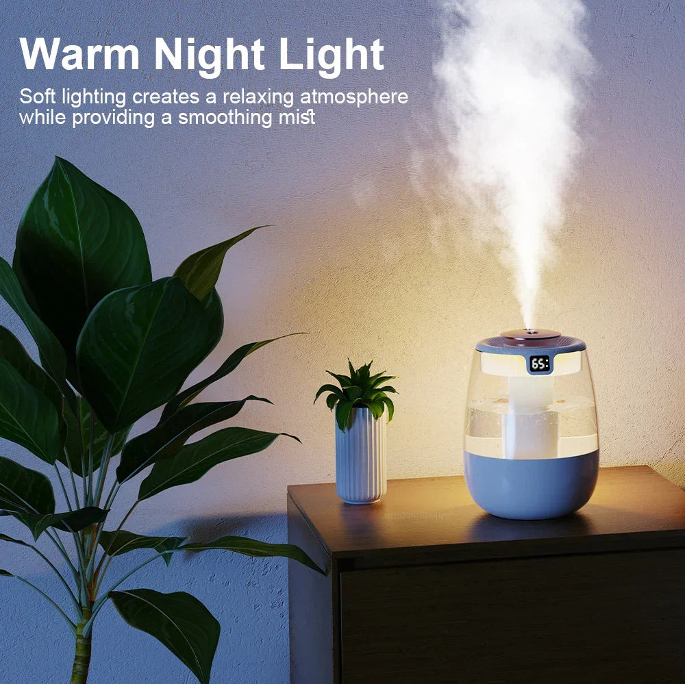 Air Humidifier 1300ML Aroma Humidifier Double Spray Port Essential Oil Diffuser USB Water Humidifier with Light for Home Office - YOURISHOP.COM