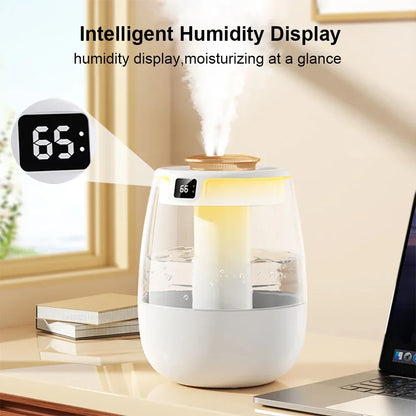 Air Humidifier 1300ML Aroma Humidifier Double Spray Port Essential Oil Diffuser USB Water Humidifier with Light for Home Office - YOURISHOP.COM
