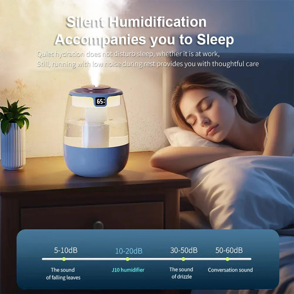 Air Humidifier 1300ML Aroma Humidifier Double Spray Port Essential Oil Diffuser USB Water Humidifier with Light for Home Office - YOURISHOP.COM