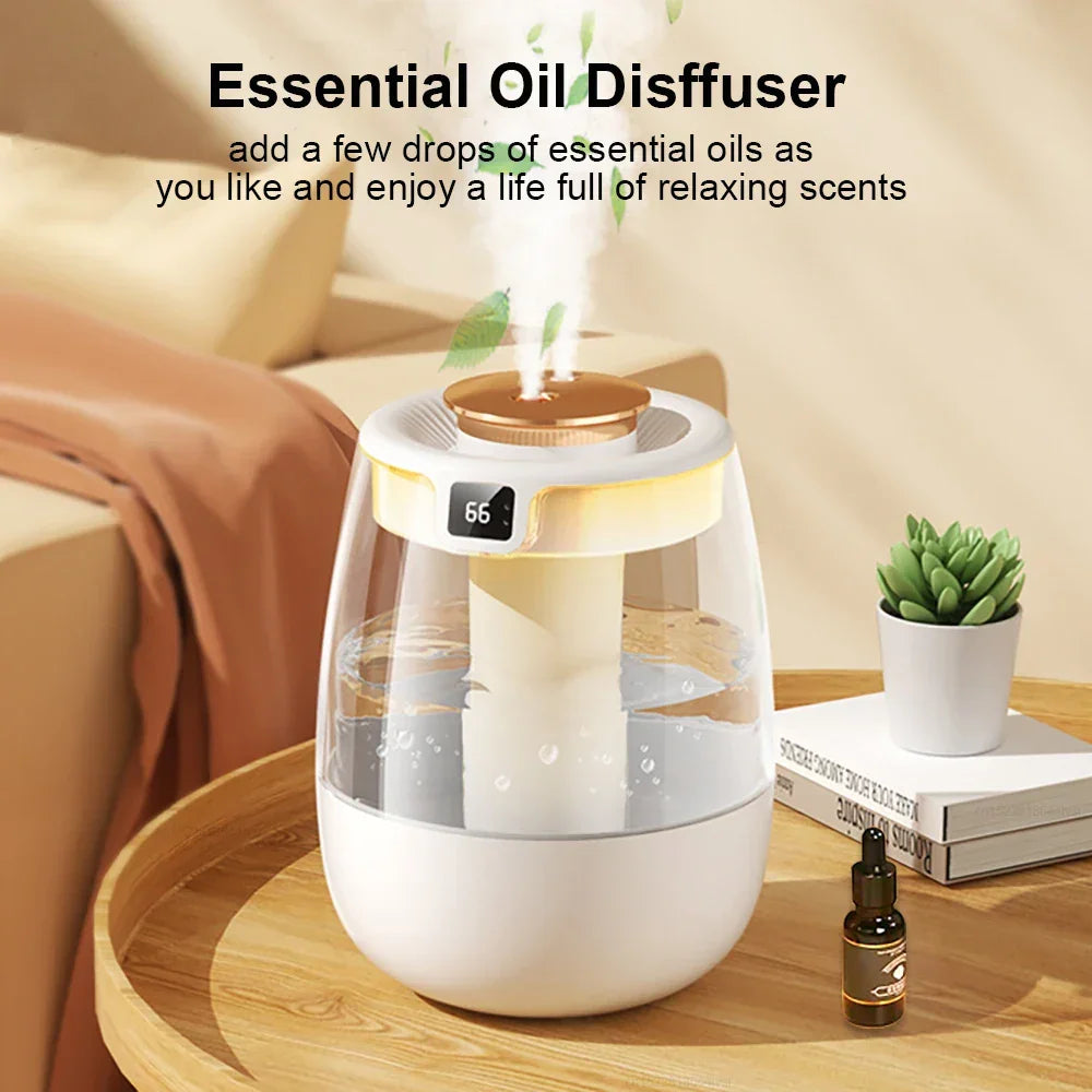 Air Humidifier 1300ML Aroma Humidifier Double Spray Port Essential Oil Diffuser USB Water Humidifier with Light for Home Office - YOURISHOP.COM