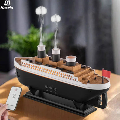 Aroma Humidifier Essential Oil Diffuser Aromatherapy Fragrance Diffuser for Home Ship Model Air Humidifier with Remote Control - YOURISHOP.COM