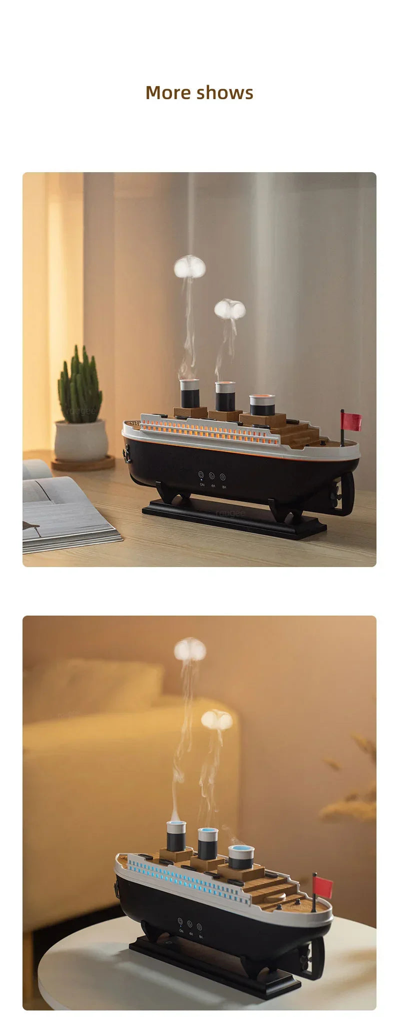 Aroma Humidifier Essential Oil Diffuser Aromatherapy Fragrance Diffuser for Home Ship Model Air Humidifier with Remote Control - YOURISHOP.COM