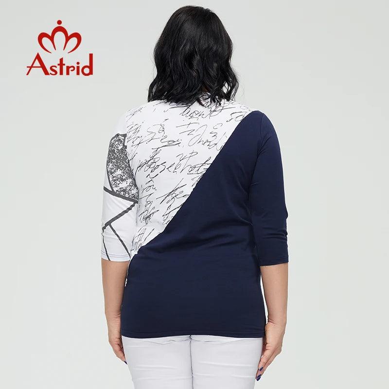 Astrid Summer Women's t-shirt 2022 Cotton Top Female Oversized with Short Sleeve Clothing Vintage White Fashion Print Trends - YOURISHOP.COM