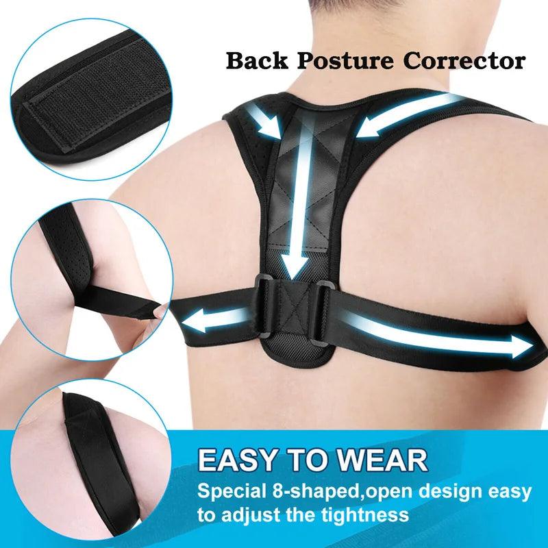 Back Posture Corrector Belt Adjustable Clavicle Spine Back Shoulder Lumbar Posture Correction - YOURISHOP.COM