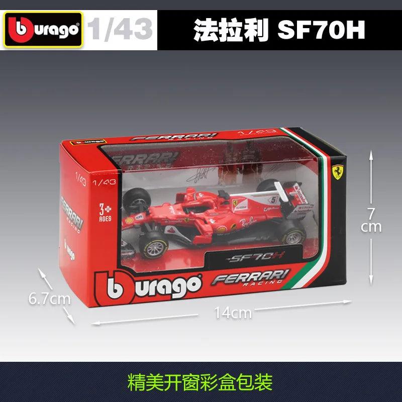 Bburago 1:43 2017 Ferrari SF70H No.5 Sebastian Vettel No.7 Kimi Raikkonen F1 Alloy Car Model Collection Gift Decoration Toy B822 - YOURISHOP.COM