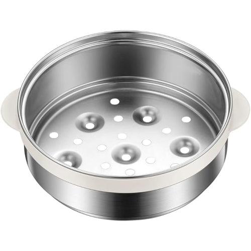 Bear Electric Cooking Pot with Steamer DRG-C12S1, 1.2L Stainless Steel Ramen Cooker, 2 in 1 Shabu Shabu Hot Pot, Multifunctional Cooker with Overheating Protection for Stew, Noodles-Beige - YOURISHOP.COM