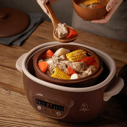Bear Electric Stew DDZ-C25R7| Purple Clay Pot | 2.5 Liter | 4 Mini Pots - YOURISHOP.COM