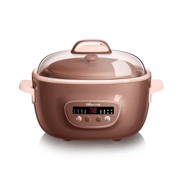 Bear Electric Stew DDZ-C25R7| Purple Clay Pot | 2.5 Liter | 4 Mini Pots - YOURISHOP.COM