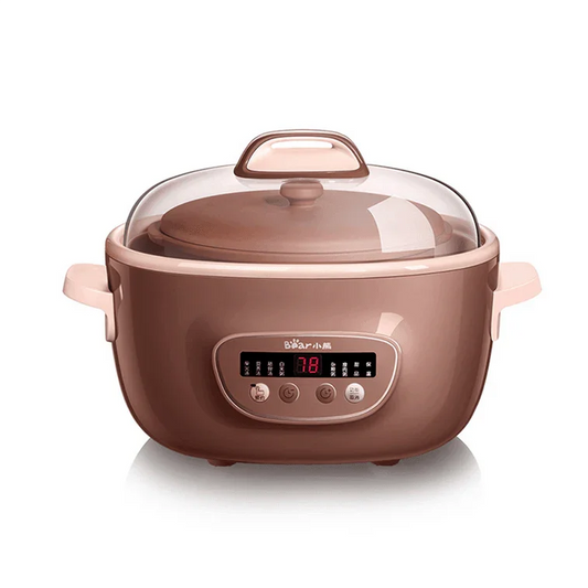 Bear Electric Stew DDZ-C25R7| Purple Clay Pot | 2.5 Liter | 4 Mini Pots - YOURISHOP.COM