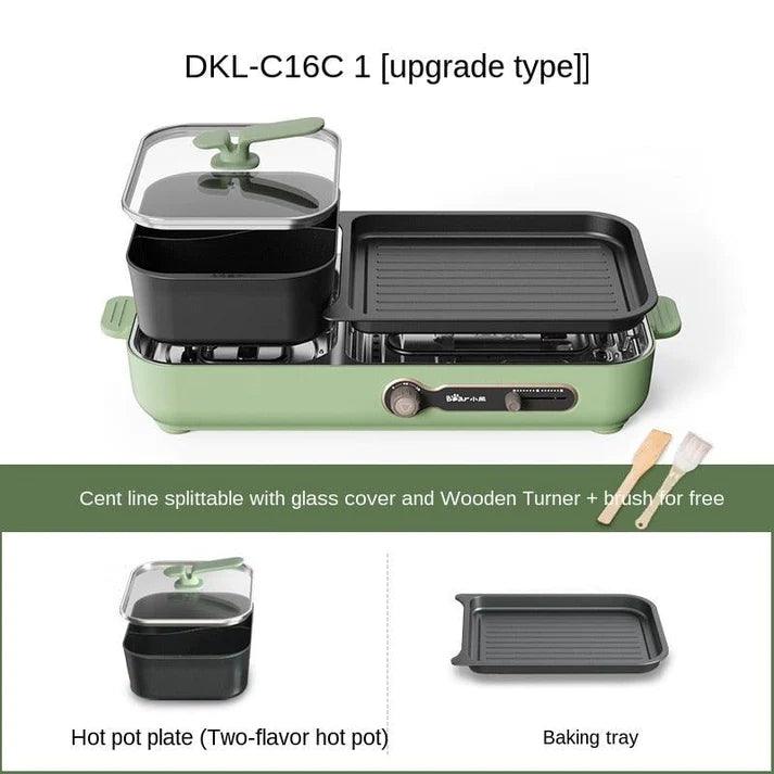 BEAR multifunctional electric barbecue hot pot DKL-C16C2 Korean non-stick barbecue machine - YOURISHOP.COM