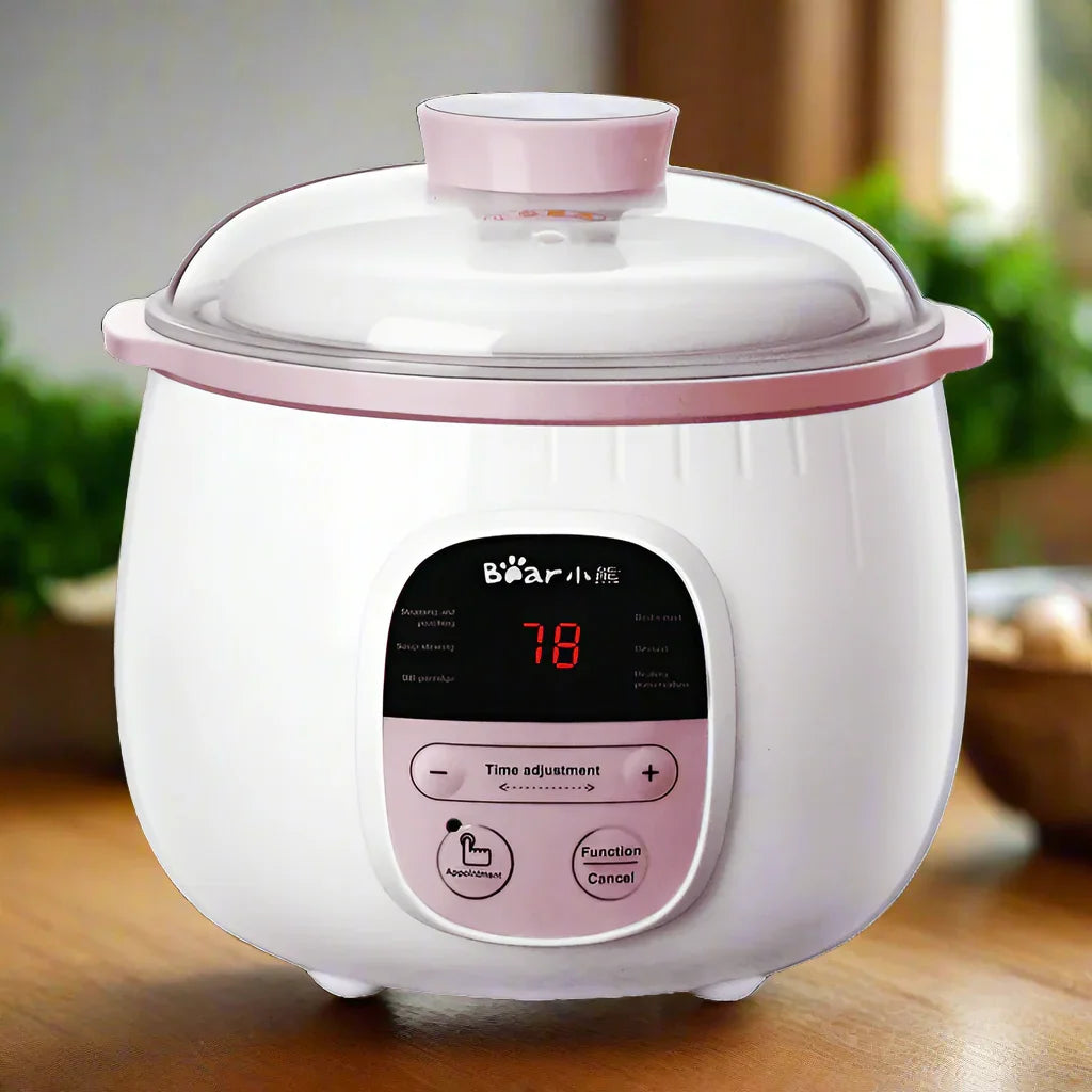 BEAR Stew Pot DDZ-B08C2 | Mini | Ceramic | Electric | 27oz - YOURISHOP.COM